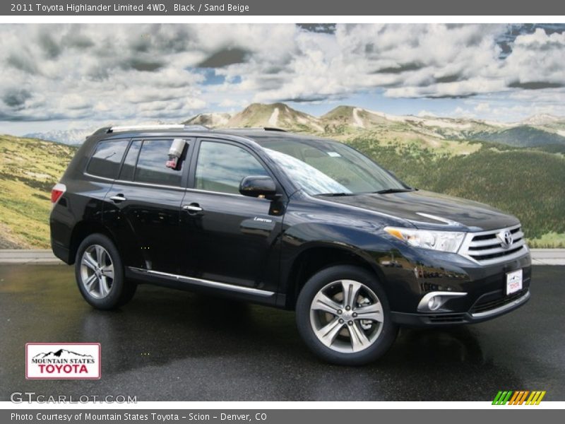 Black / Sand Beige 2011 Toyota Highlander Limited 4WD
