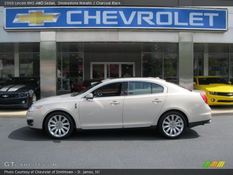 Smokestone Metallic / Charcoal Black 2009 Lincoln MKS AWD Sedan