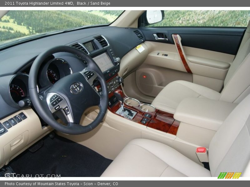 Black / Sand Beige 2011 Toyota Highlander Limited 4WD