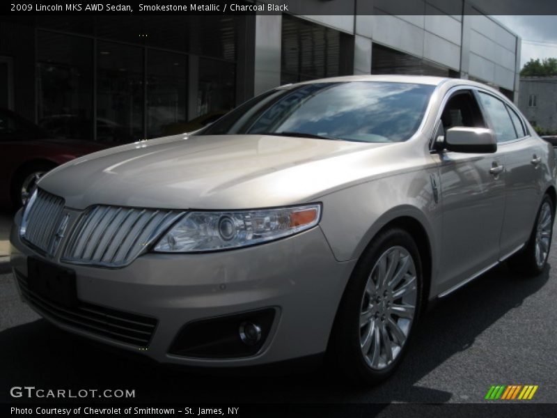 Smokestone Metallic / Charcoal Black 2009 Lincoln MKS AWD Sedan