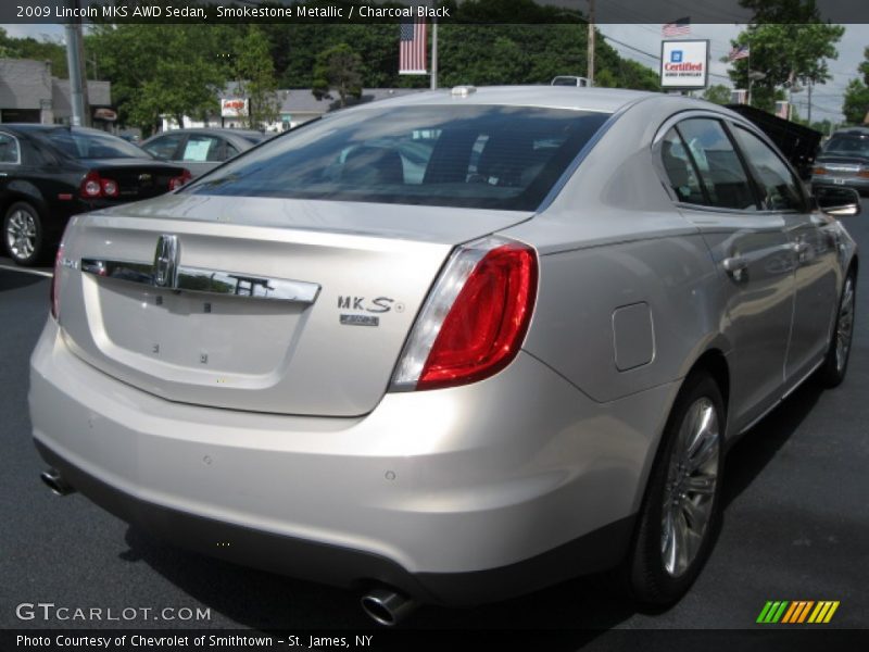 Smokestone Metallic / Charcoal Black 2009 Lincoln MKS AWD Sedan