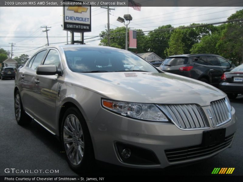 Smokestone Metallic / Charcoal Black 2009 Lincoln MKS AWD Sedan