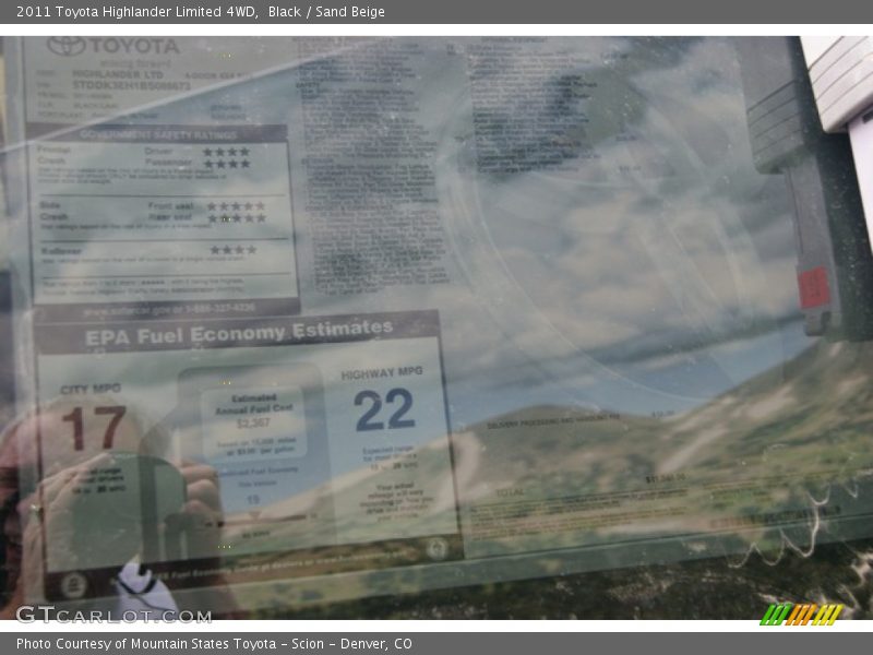 Black / Sand Beige 2011 Toyota Highlander Limited 4WD