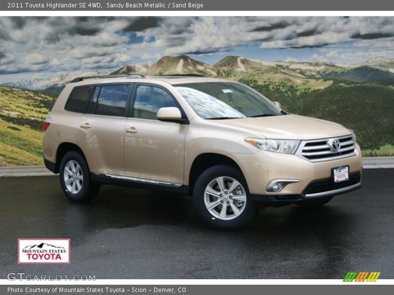 Sandy Beach Metallic / Sand Beige 2011 Toyota Highlander SE 4WD