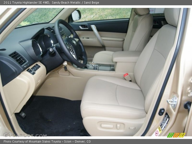 Sandy Beach Metallic / Sand Beige 2011 Toyota Highlander SE 4WD