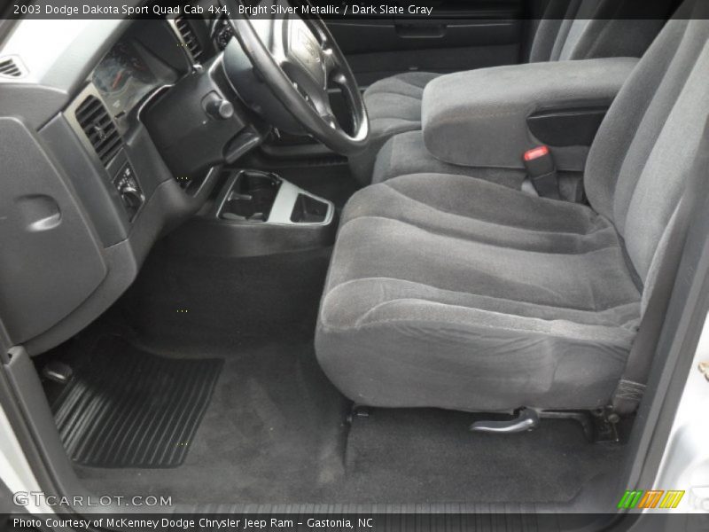 Bright Silver Metallic / Dark Slate Gray 2003 Dodge Dakota Sport Quad Cab 4x4