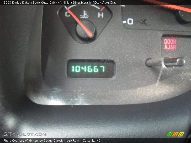 Bright Silver Metallic / Dark Slate Gray 2003 Dodge Dakota Sport Quad Cab 4x4