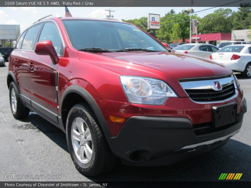 Ruby Red / Gray 2008 Saturn VUE XE 3.5 AWD