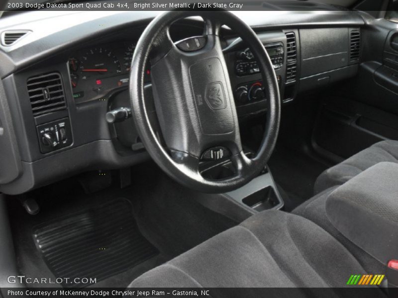 Dark Slate Gray Interior - 2003 Dakota Sport Quad Cab 4x4 