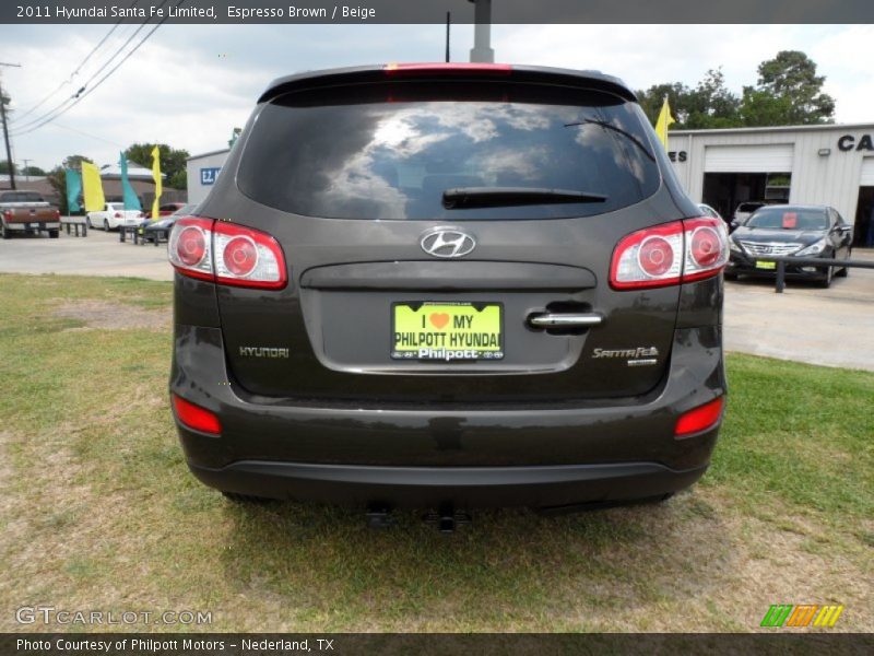 Espresso Brown / Beige 2011 Hyundai Santa Fe Limited