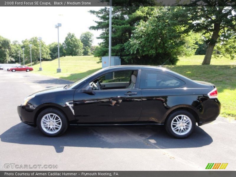 Black / Medium Stone 2008 Ford Focus SE Coupe