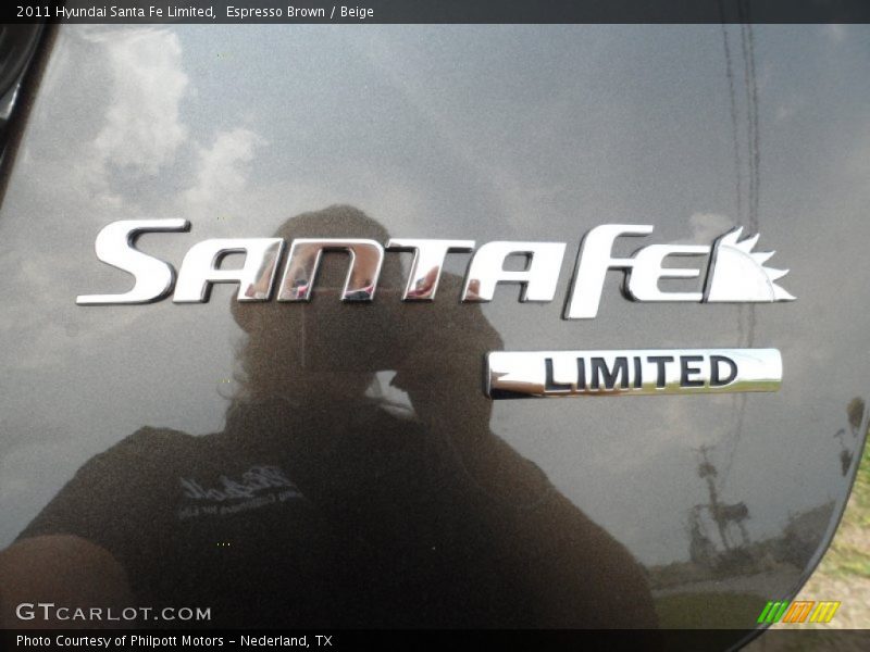 Espresso Brown / Beige 2011 Hyundai Santa Fe Limited