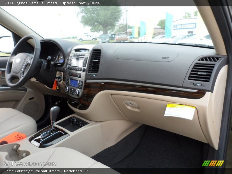 Espresso Brown / Beige 2011 Hyundai Santa Fe Limited