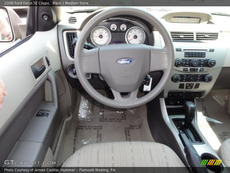 Black / Medium Stone 2008 Ford Focus SE Coupe