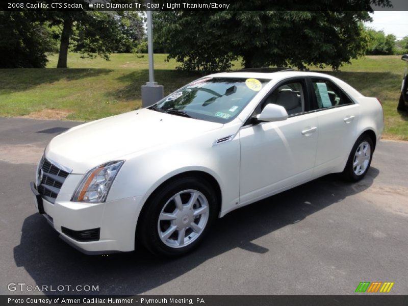 White Diamond Tri-Coat / Light Titanium/Ebony 2008 Cadillac CTS Sedan