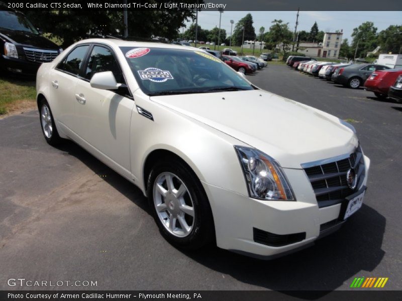 White Diamond Tri-Coat / Light Titanium/Ebony 2008 Cadillac CTS Sedan