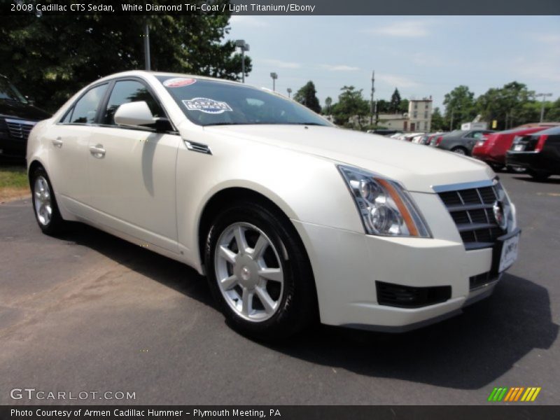 White Diamond Tri-Coat / Light Titanium/Ebony 2008 Cadillac CTS Sedan