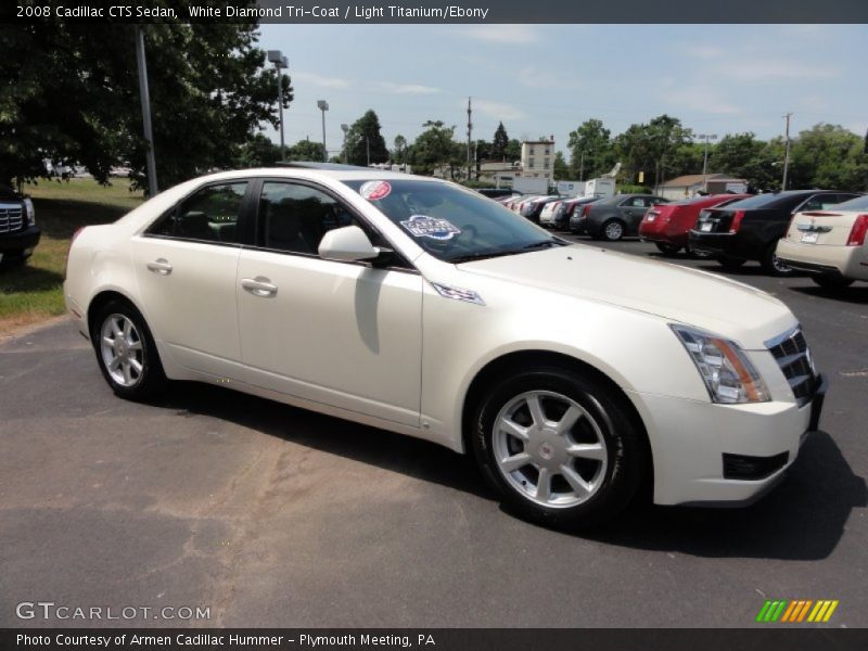 White Diamond Tri-Coat / Light Titanium/Ebony 2008 Cadillac CTS Sedan