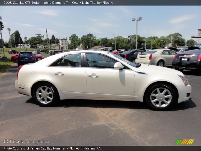 White Diamond Tri-Coat / Light Titanium/Ebony 2008 Cadillac CTS Sedan