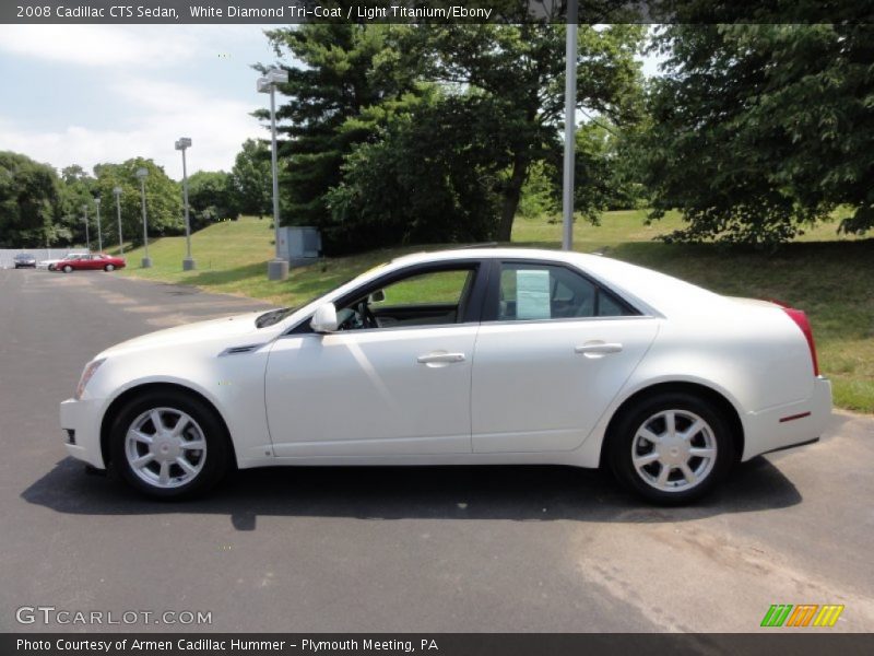 White Diamond Tri-Coat / Light Titanium/Ebony 2008 Cadillac CTS Sedan