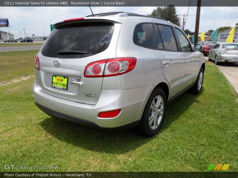 Moonstone Silver / Cocoa Black 2011 Hyundai Santa Fe Limited AWD