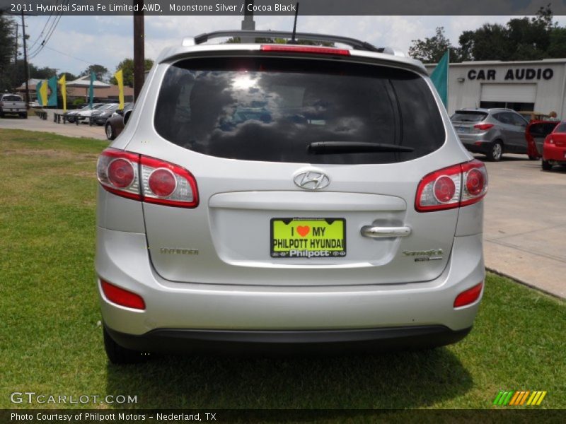 Moonstone Silver / Cocoa Black 2011 Hyundai Santa Fe Limited AWD