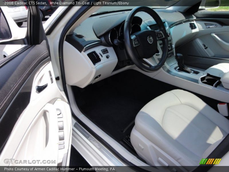 White Diamond Tri-Coat / Light Titanium/Ebony 2008 Cadillac CTS Sedan