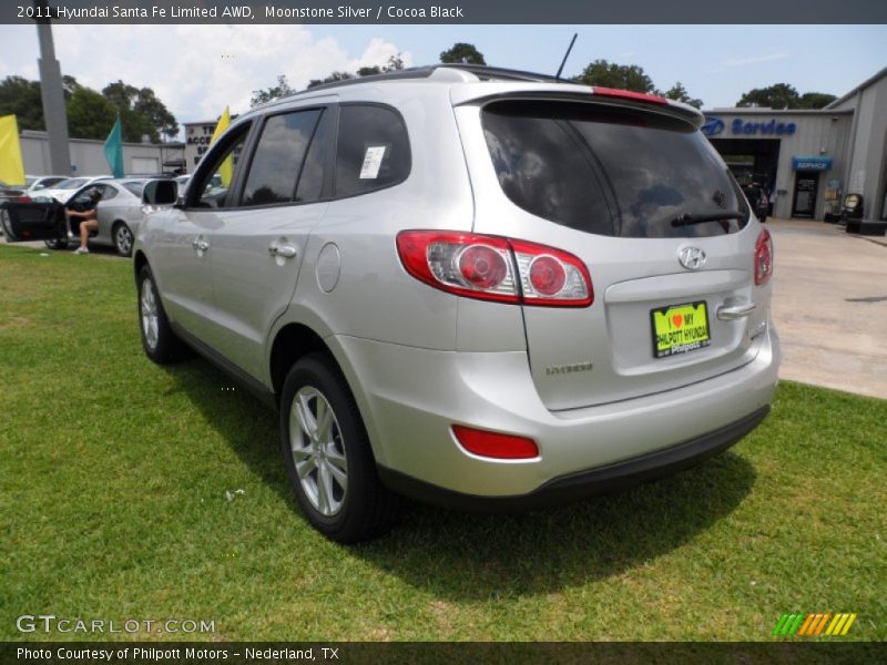 Moonstone Silver / Cocoa Black 2011 Hyundai Santa Fe Limited AWD