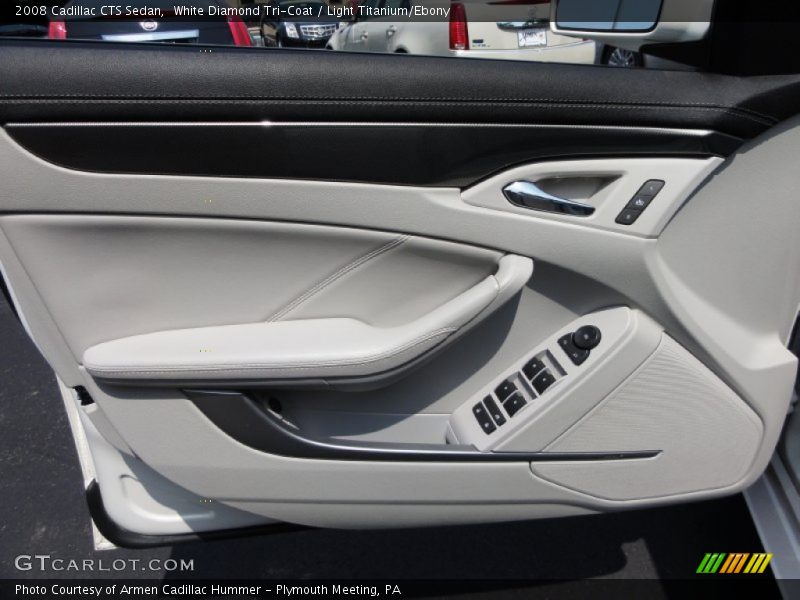 White Diamond Tri-Coat / Light Titanium/Ebony 2008 Cadillac CTS Sedan