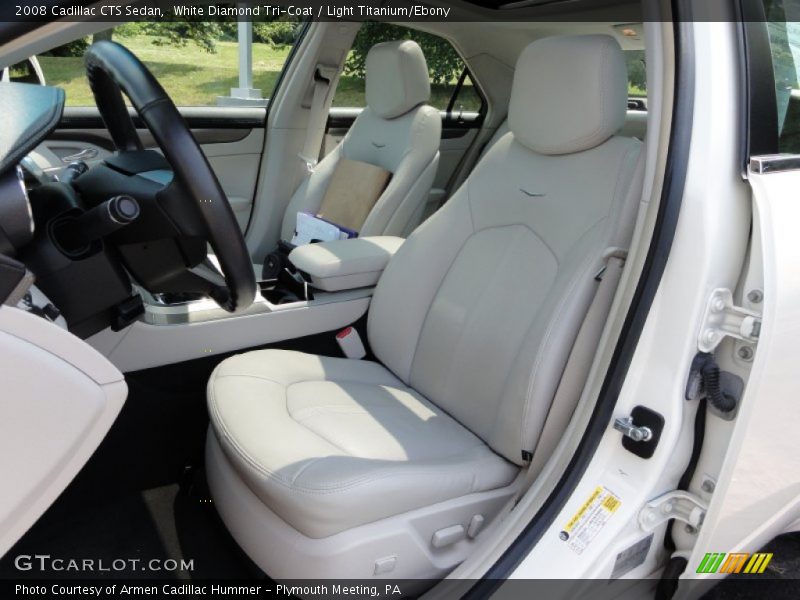 White Diamond Tri-Coat / Light Titanium/Ebony 2008 Cadillac CTS Sedan