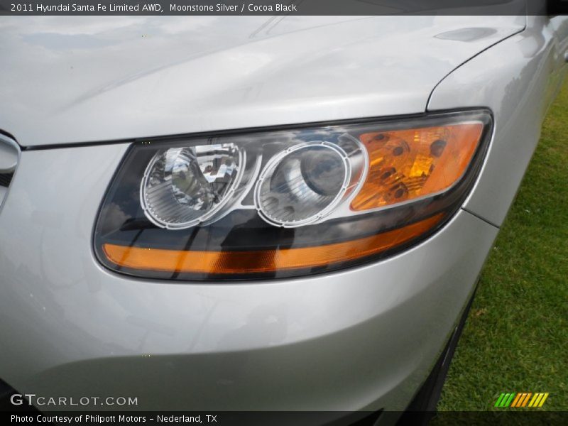 Moonstone Silver / Cocoa Black 2011 Hyundai Santa Fe Limited AWD
