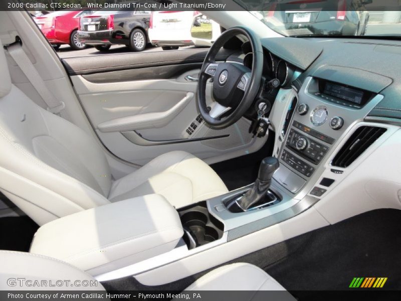 White Diamond Tri-Coat / Light Titanium/Ebony 2008 Cadillac CTS Sedan
