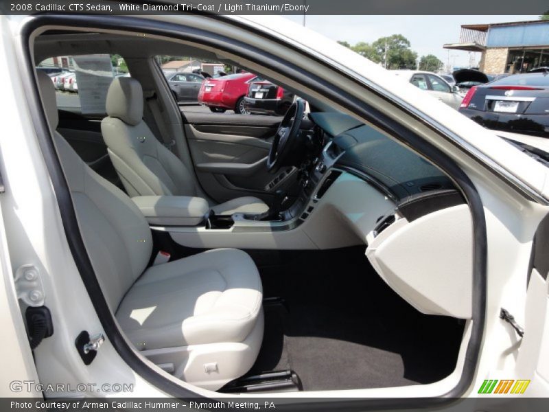 White Diamond Tri-Coat / Light Titanium/Ebony 2008 Cadillac CTS Sedan