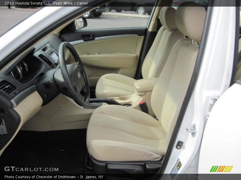 Pearl White / Camel 2010 Hyundai Sonata GLS