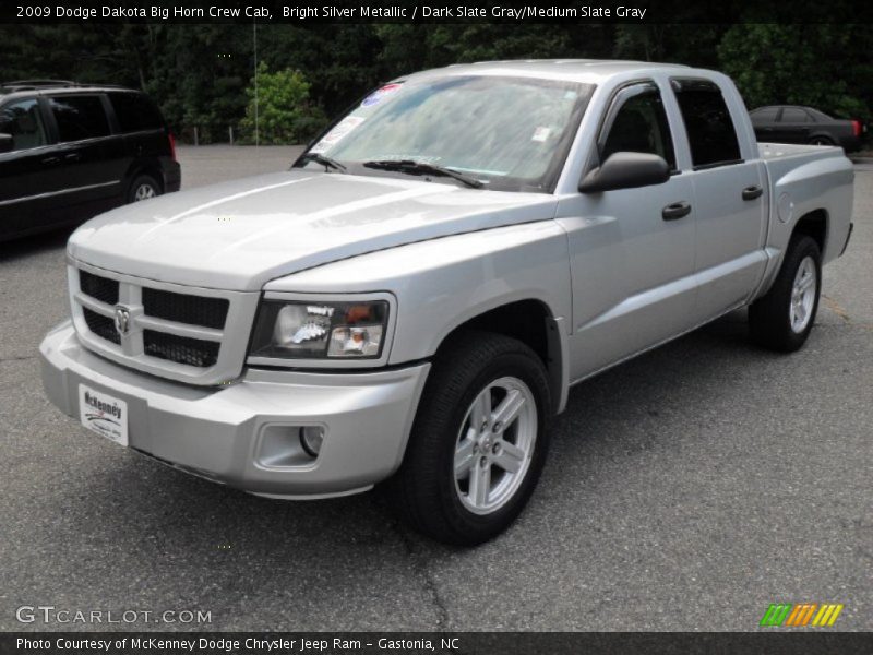 Bright Silver Metallic / Dark Slate Gray/Medium Slate Gray 2009 Dodge Dakota Big Horn Crew Cab