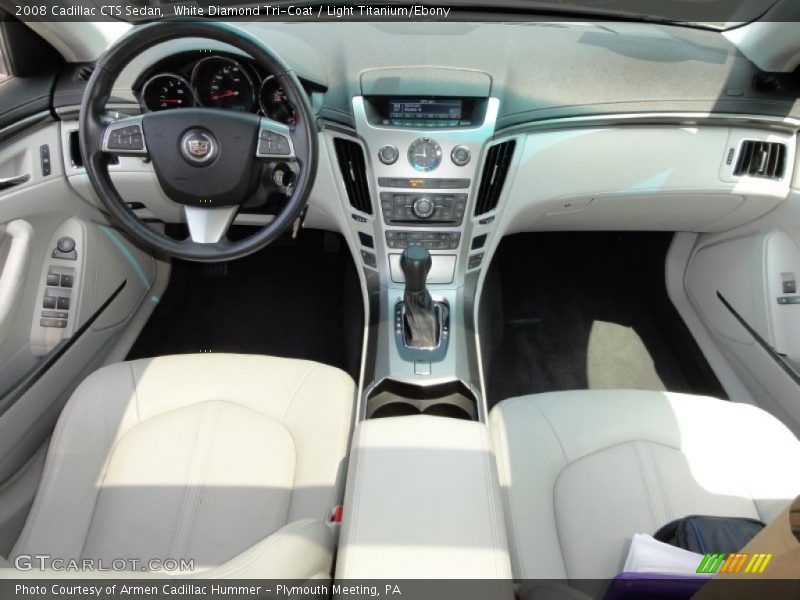 White Diamond Tri-Coat / Light Titanium/Ebony 2008 Cadillac CTS Sedan