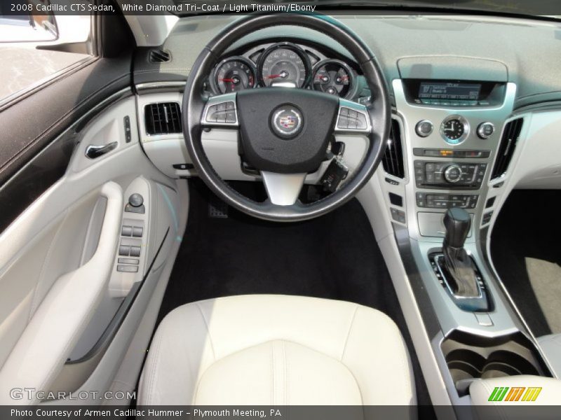 White Diamond Tri-Coat / Light Titanium/Ebony 2008 Cadillac CTS Sedan