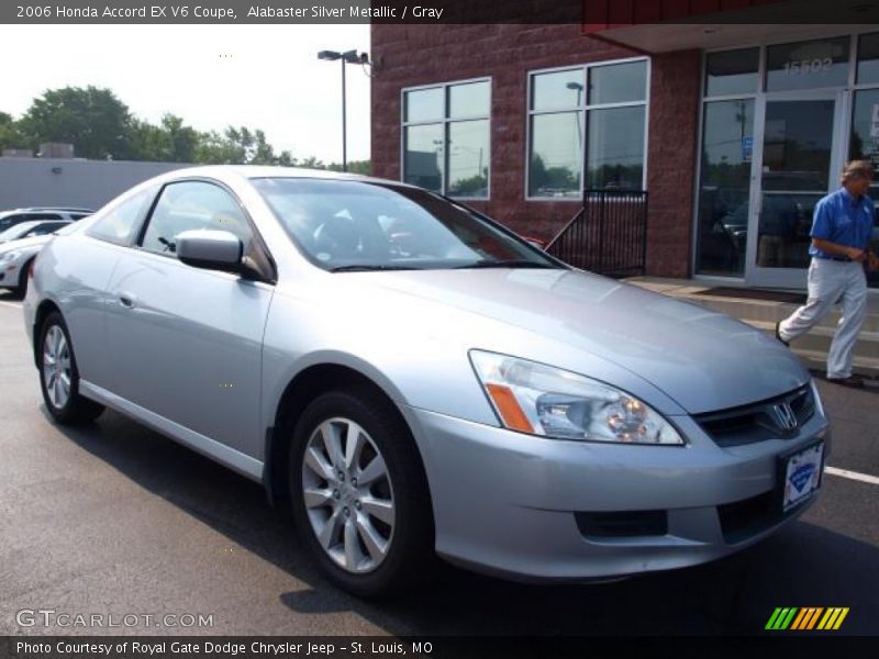 Alabaster Silver Metallic / Gray 2006 Honda Accord EX V6 Coupe
