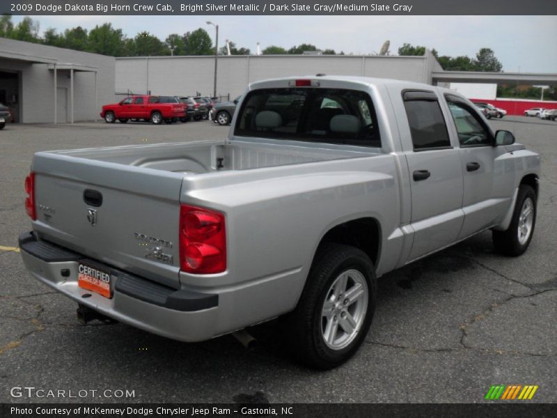 Bright Silver Metallic / Dark Slate Gray/Medium Slate Gray 2009 Dodge Dakota Big Horn Crew Cab