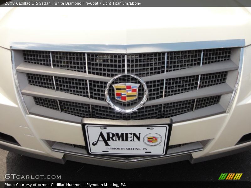 White Diamond Tri-Coat / Light Titanium/Ebony 2008 Cadillac CTS Sedan