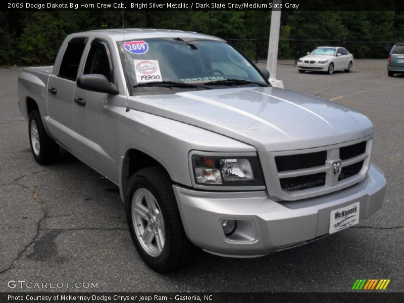Bright Silver Metallic / Dark Slate Gray/Medium Slate Gray 2009 Dodge Dakota Big Horn Crew Cab
