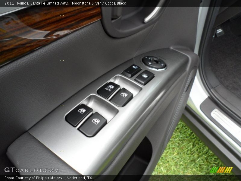 Moonstone Silver / Cocoa Black 2011 Hyundai Santa Fe Limited AWD