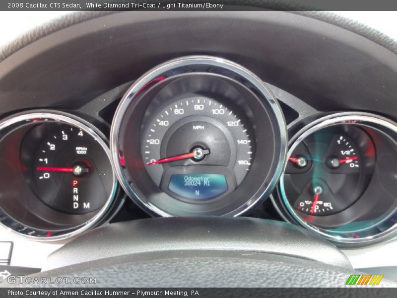 White Diamond Tri-Coat / Light Titanium/Ebony 2008 Cadillac CTS Sedan
