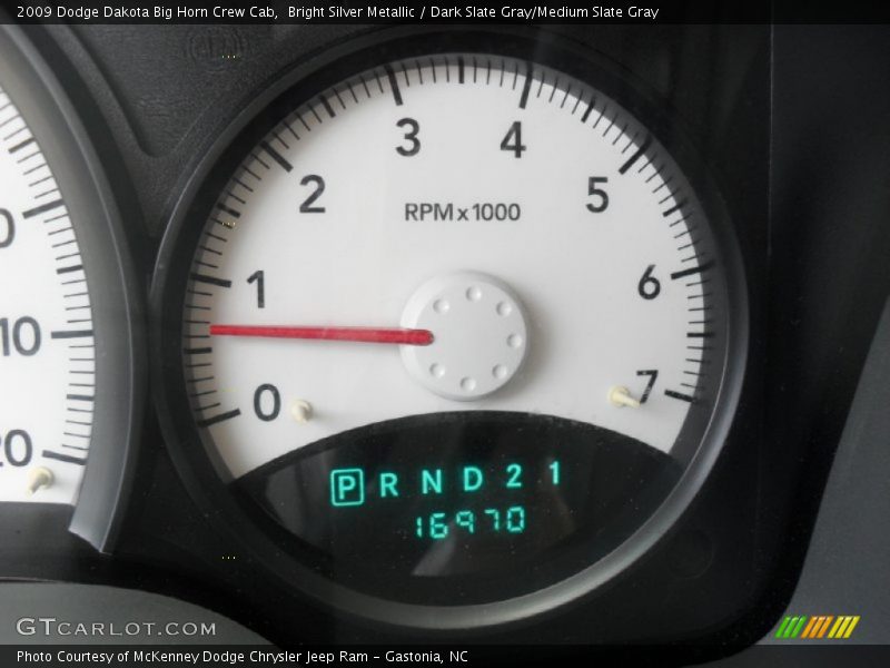 Bright Silver Metallic / Dark Slate Gray/Medium Slate Gray 2009 Dodge Dakota Big Horn Crew Cab