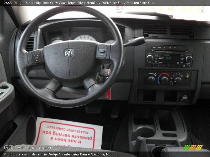Bright Silver Metallic / Dark Slate Gray/Medium Slate Gray 2009 Dodge Dakota Big Horn Crew Cab