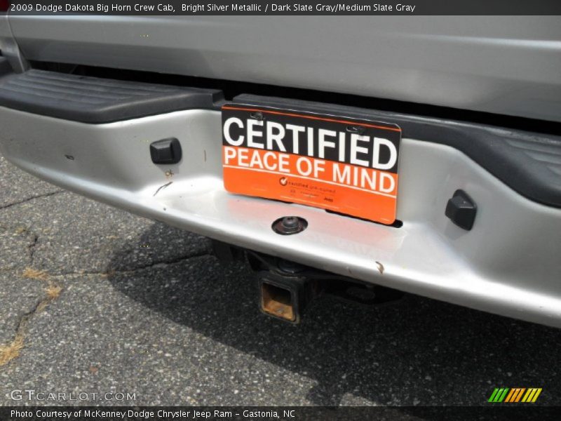 Bright Silver Metallic / Dark Slate Gray/Medium Slate Gray 2009 Dodge Dakota Big Horn Crew Cab