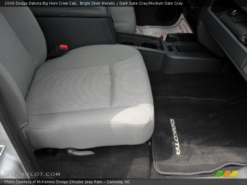 Bright Silver Metallic / Dark Slate Gray/Medium Slate Gray 2009 Dodge Dakota Big Horn Crew Cab