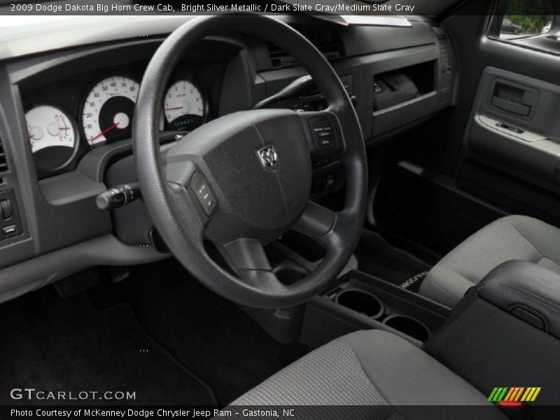 Dark Slate Gray/Medium Slate Gray Interior - 2009 Dakota Big Horn Crew Cab 