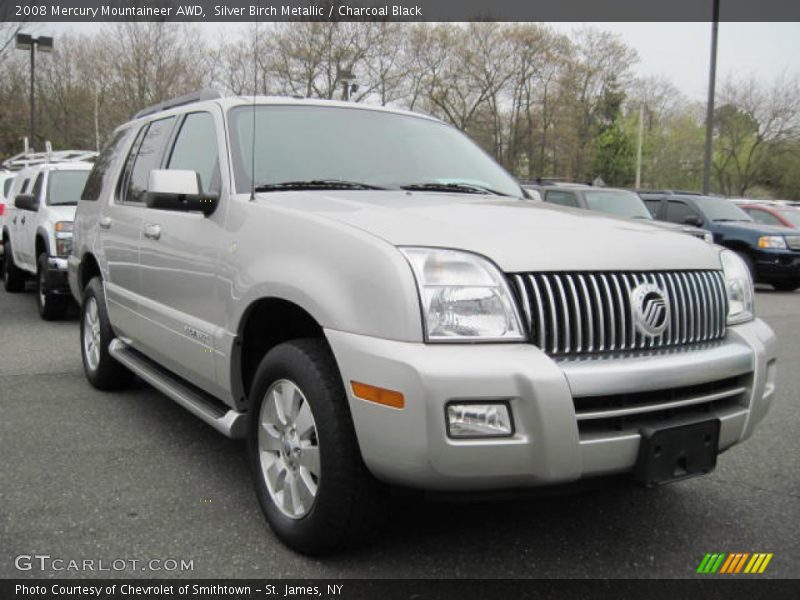 Silver Birch Metallic / Charcoal Black 2008 Mercury Mountaineer AWD