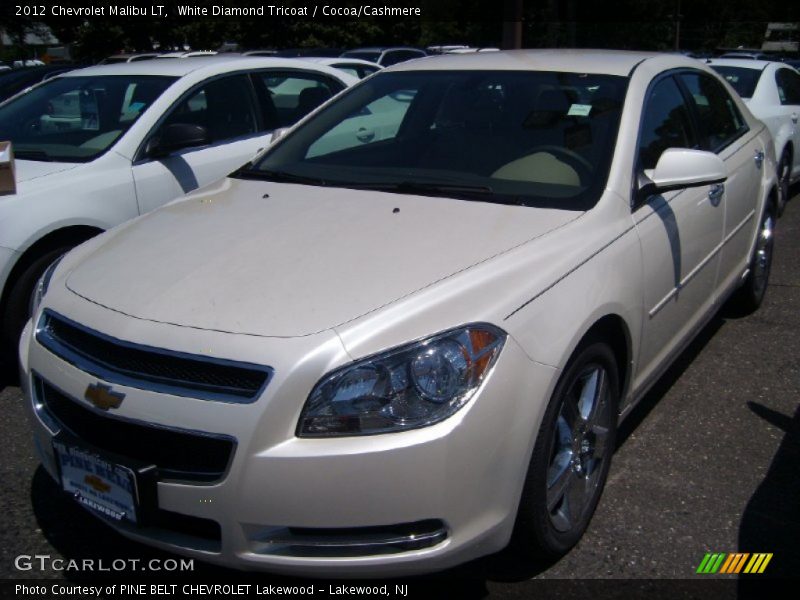 White Diamond Tricoat / Cocoa/Cashmere 2012 Chevrolet Malibu LT